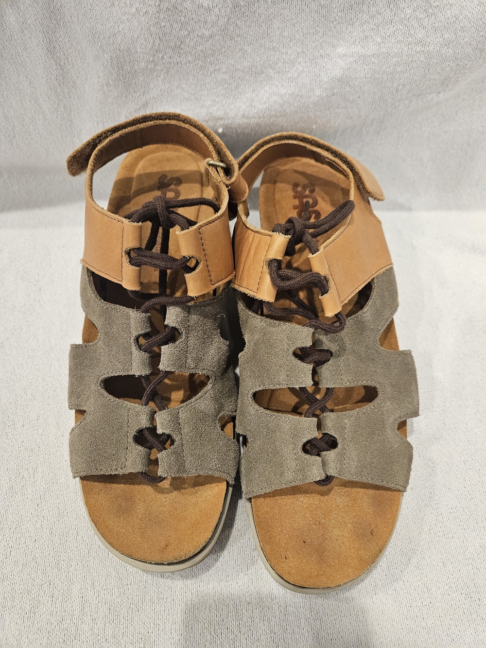 SAS Sedona Women’s Lace Up Comfort Wedge Sandals Size 9M $189 in Sagebrush - Picture 3 of 10